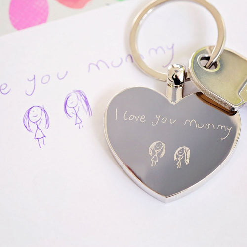 Load image into Gallery viewer, Hearts Forever Keychain With Handwriting Engraving
