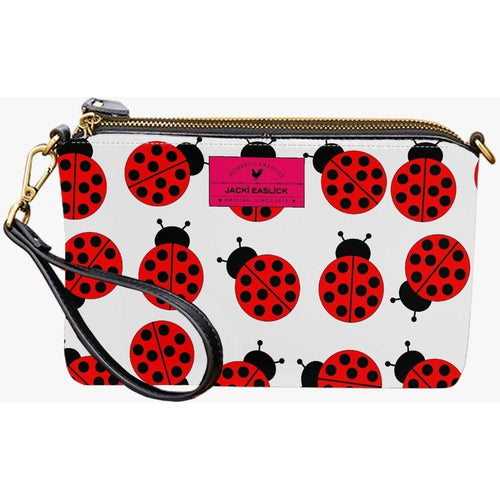 Load image into Gallery viewer, Jacki Easlick Ladybug Small Wristlet Clutch - Elegance in Every Detail
