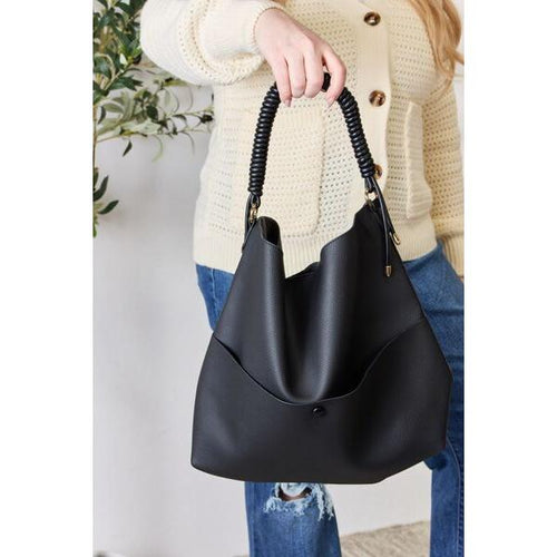 Load image into Gallery viewer, SHOMICO Vegan Leather Handbag with Pouch - A Luxurious Essential
