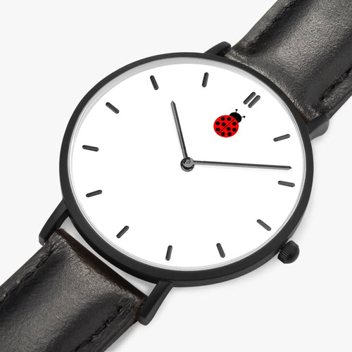 Load image into Gallery viewer, Jacki Easlick Ladybug Ultra-Thin Leather Strap Quartz Watch
