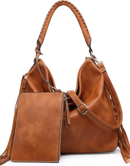 MT2159-5 TN Exquisite Fringe Hobo Bag with Pouch