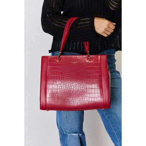 Load image into Gallery viewer, David Jones Texture PU Leather Handbag – Elegance Redefined
