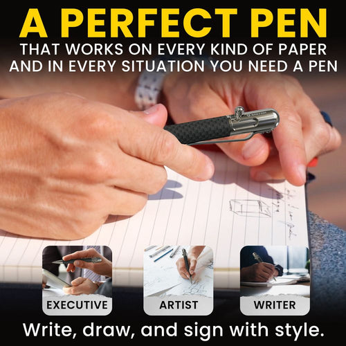 Load image into Gallery viewer, Carbon Fiber and Stainless Steel - Bolt Action Pen by Bastion®
