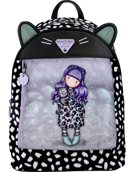 Casual Backpack Gorjuss Smitten kitten Black White (25,5 x 31 x 10 cm)-0