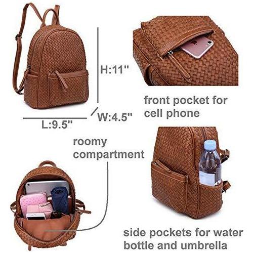 SHOMICO Women Backpack Purse - Woven Trendy Stylish Casual Dayback Handbag