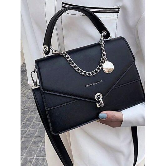 Chain PU Leather Detachable Shoulder Strap Handbag