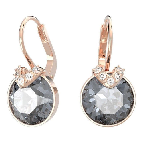 Load image into Gallery viewer, Swarovski Bella V Drop Gray Crystal Earrings for Women - A Symphony of Elegance
