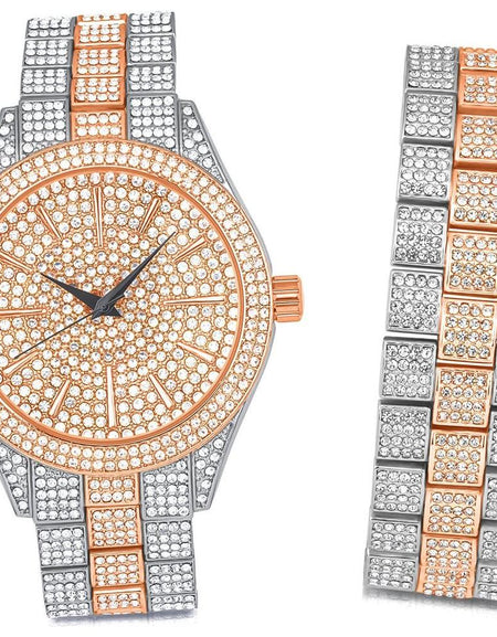 PANTHEON Luxe Iced Bling Watch Set