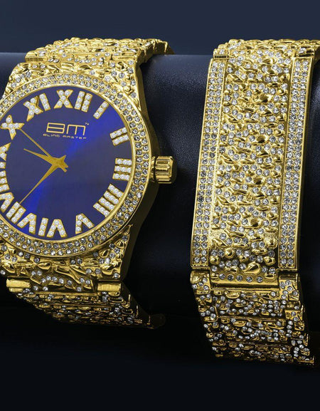 FLAMBOYANT Ultra Bling Watch Set - A Statement of Elegance