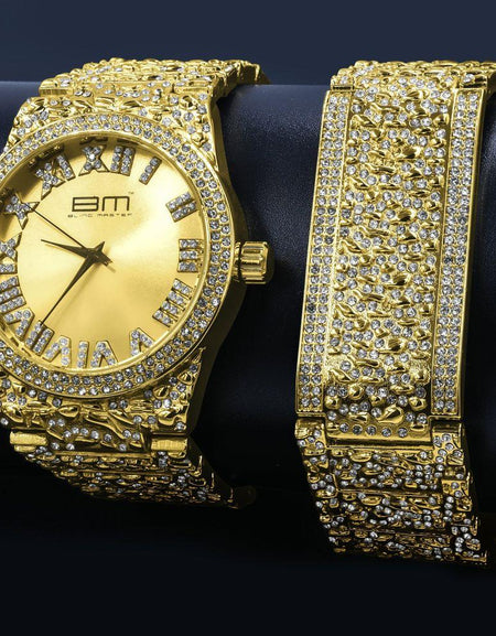 FLAMBOYANT Ultra Bling Watch Set - A Symphony of Elegance