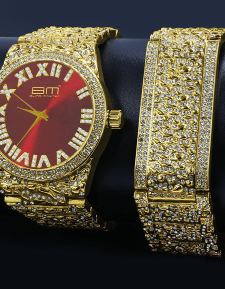 FLAMBOYANT Ultra Bling Watch Set - A Timeless Elegance