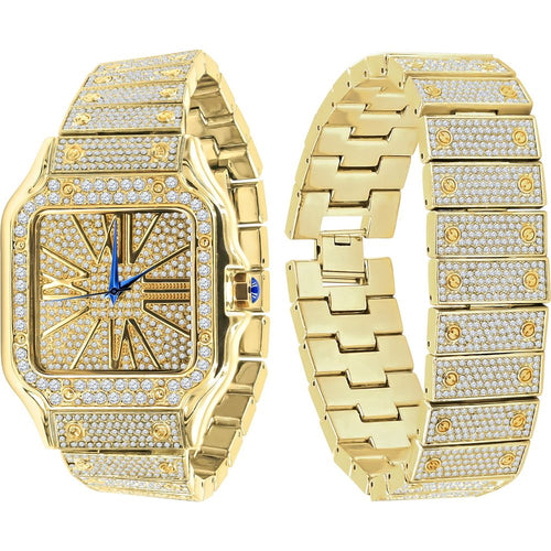 Load image into Gallery viewer, PRODIGIOUS STAINLESS STEEL CRYSTAL WATCH SET | 530742
