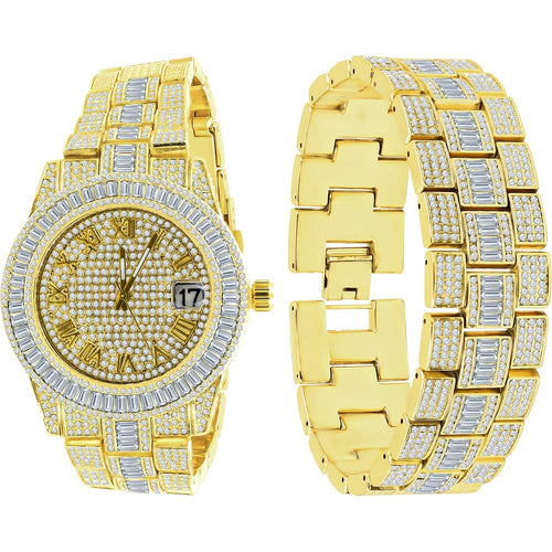 Load image into Gallery viewer, OYSTER CRYSTAL STONES WATCH SET | 530752
