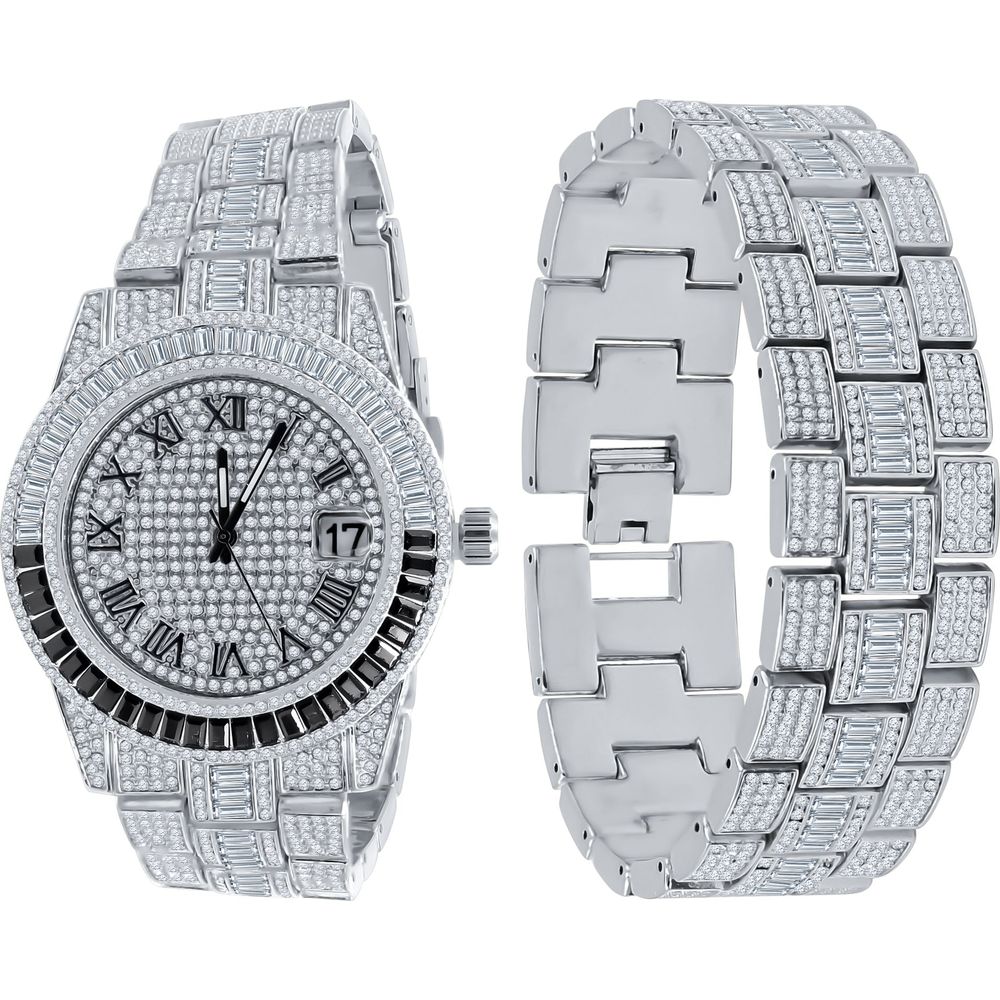 OYSTER CRYSTAL STONES WATCH SET | 530757