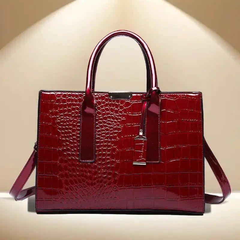 Crocodile Print Women Handbag - Exquisite Elegance