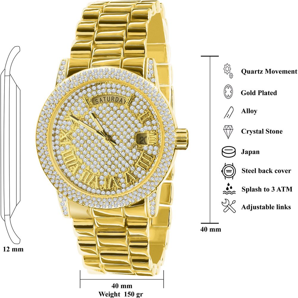 FLABBERGASTING BLING METAL WATCH 562642