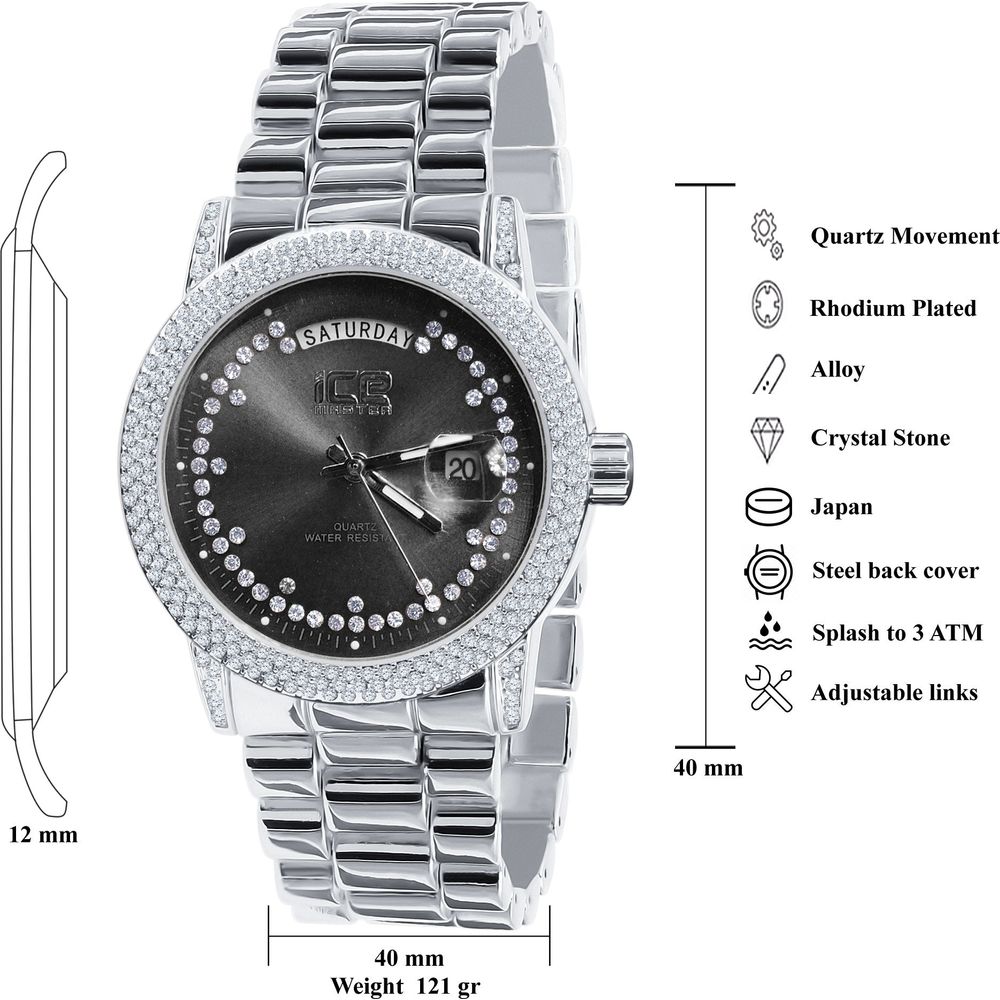 Grandeur Bling Metal Watch | 562657