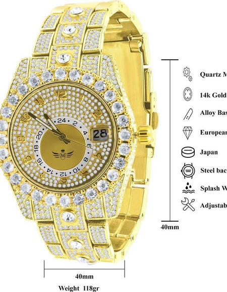 PURIST Hip Hop Watch - A Luxurious Iced Bling Timepiece