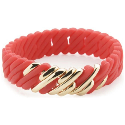 Load image into Gallery viewer, Ladies&#39;Bracelet TheRubz 02-100-418 Red Silicone Stainless steel Golden Steel/Silicone (15 mm x 18 cm)-0
