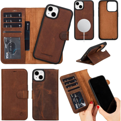 Load image into Gallery viewer, Casper Leather iPhone 15 Plus Wallet Case | MagSafe-9
