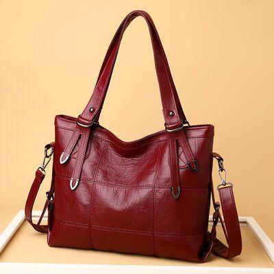 Luxurious PU Leather Medium Handbag