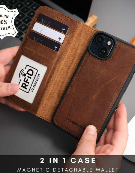 Casper Leather iPhone 15 Wallet Case | MagSafe-10