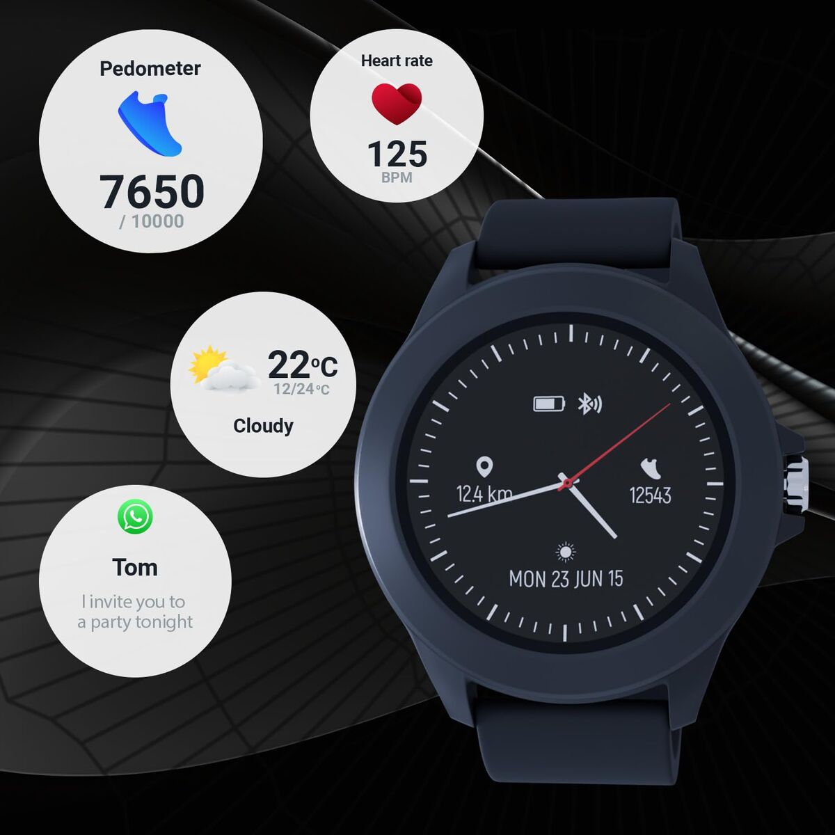 Smartwatch Forever GSM175795 Black-4