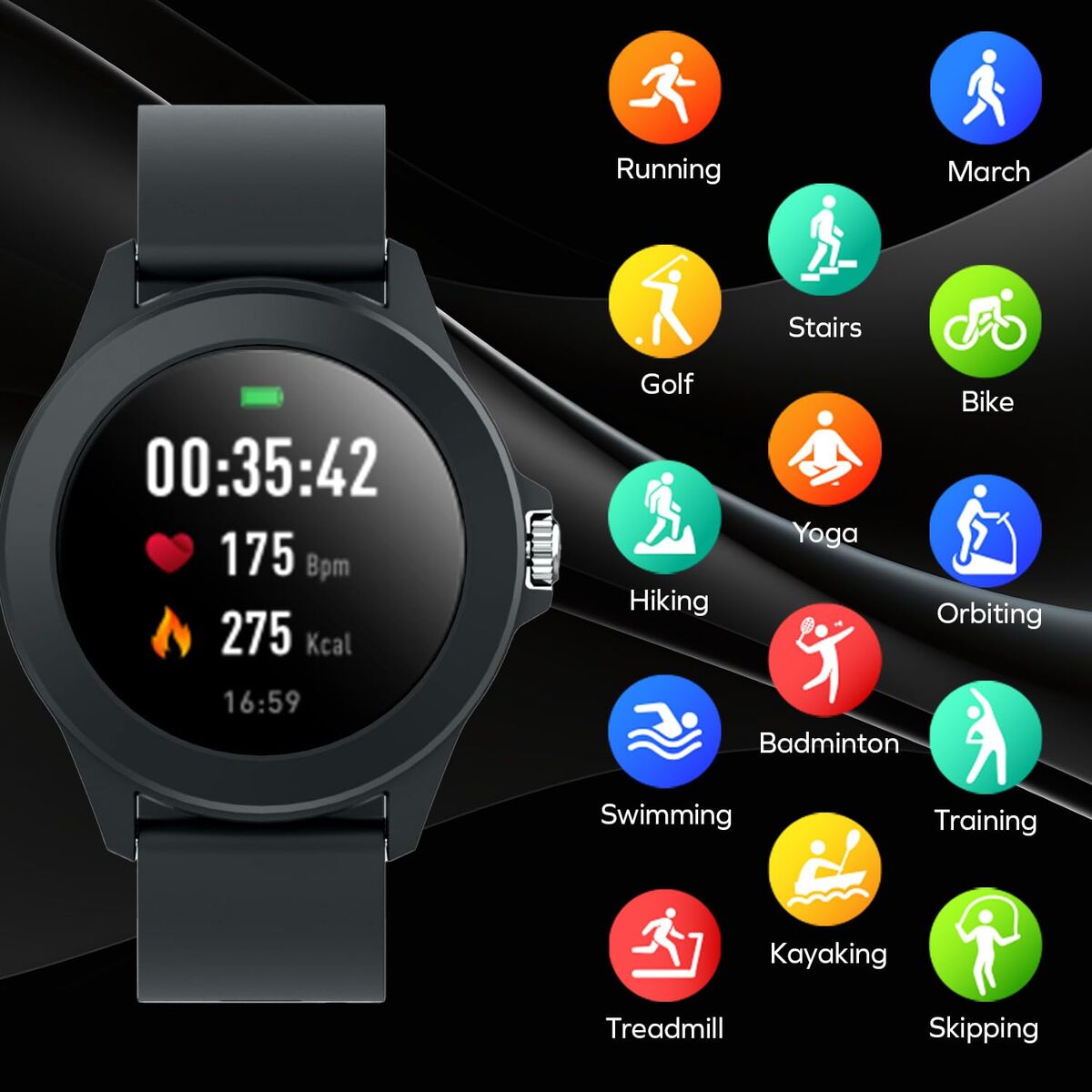 Smartwatch Forever GSM175795 Black-3