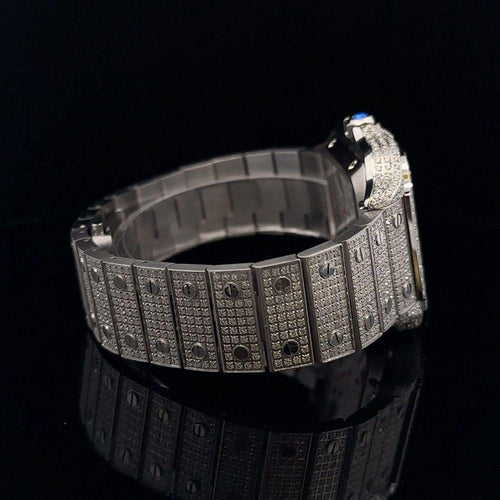 Load image into Gallery viewer, VISTA STEEL RHODIUM MOISSANITE WATCH ICED OUT I 590061
