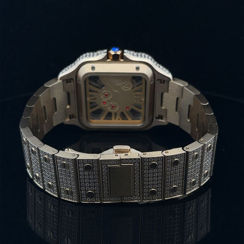 Load image into Gallery viewer, ENGIMA STEEL YELLOW GOLD MOISSANITE WATCH ICED OUT I 590062
