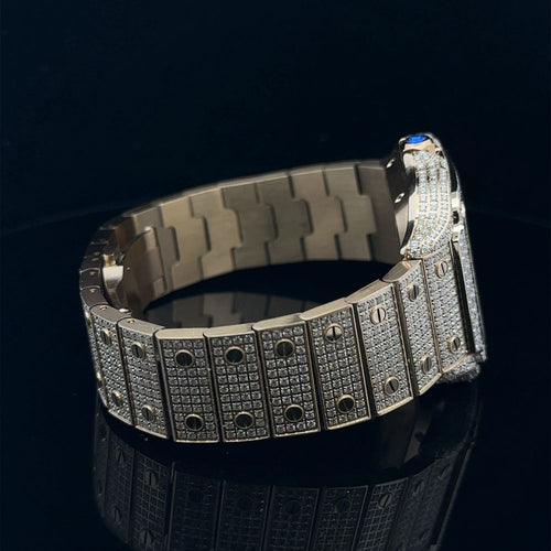 Load image into Gallery viewer, ENGIMA STEEL YELLOW GOLD MOISSANITE WATCH ICED OUT I 590062
