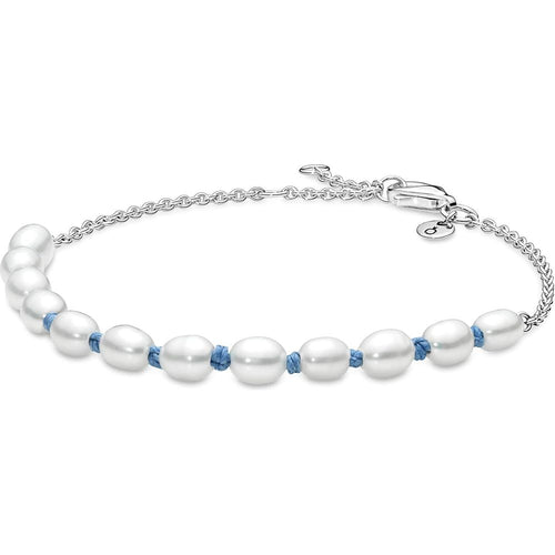 Load image into Gallery viewer, PANDORA JEWELS Mod. TREATED FRESHWATER CULTURED PEARL BLUE CORD - Size 16-0
