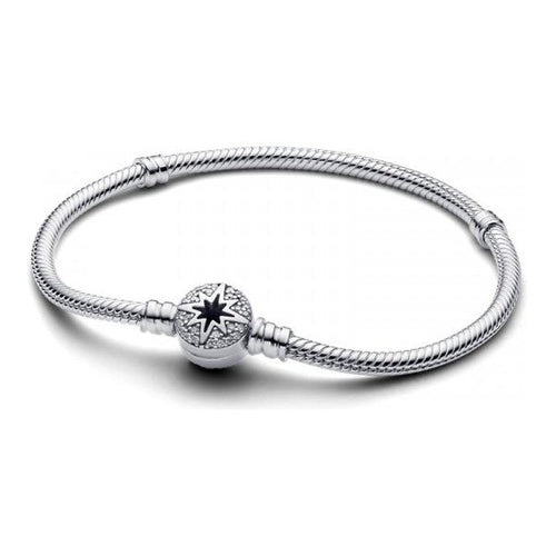 Load image into Gallery viewer, PANDORA MOMENTS Mod. NORTH STAR CLASP SNAKE CHAIN - Size 19-0
