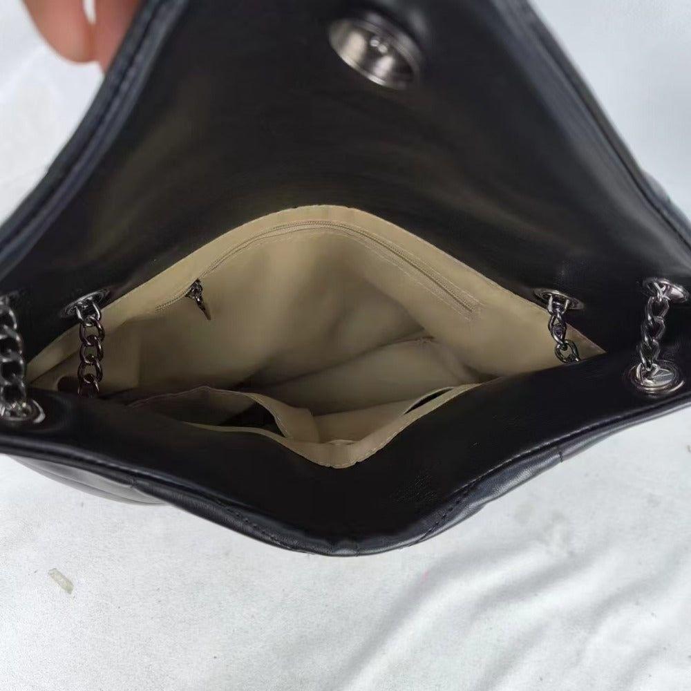 Puffer Shoulder Bag Chain Strap Puffy Crossbody Purse for Women Quilt - A Luxurious Accessory