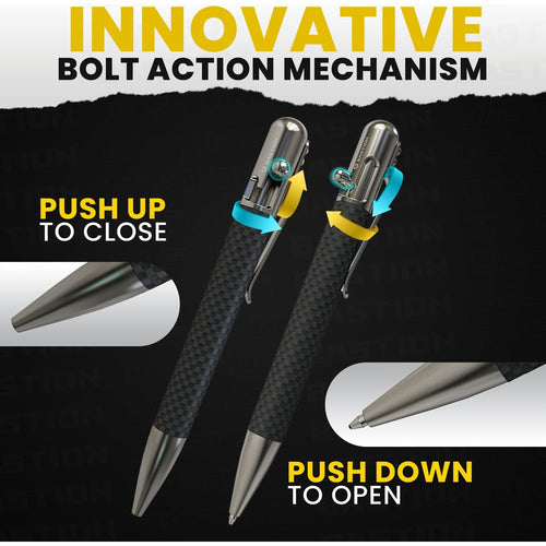 Load image into Gallery viewer, Carbon Fiber and Stainless Steel - Bolt Action Pen by Bastion®
