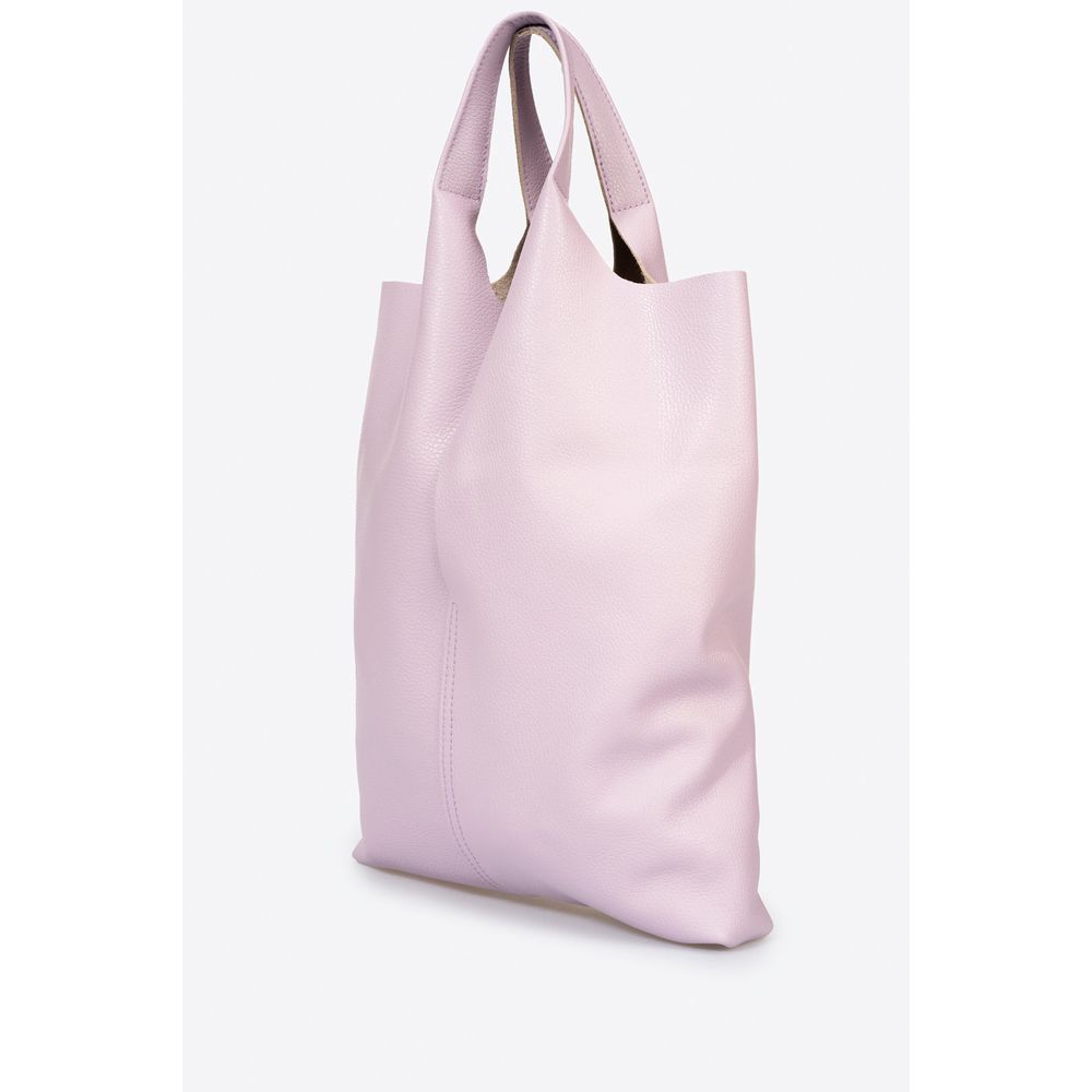 ARINA STEEL - Luxurious Grain Leather Tote Bag