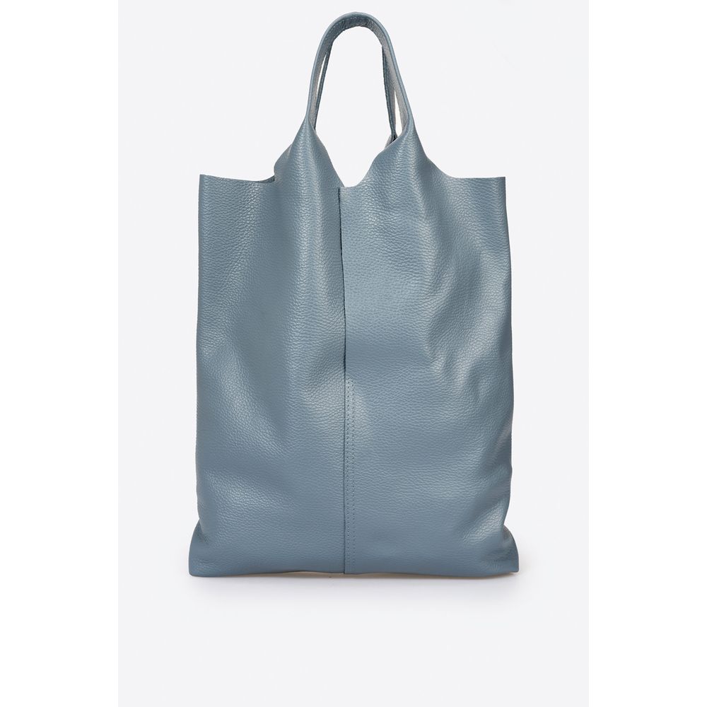 ARINA STEEL - Luxurious Grain Leather Tote Bag