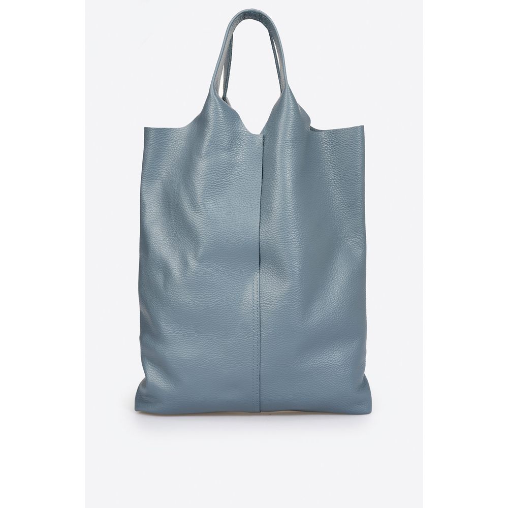 ARINA STEEL - Luxurious Grain Leather Tote Bag