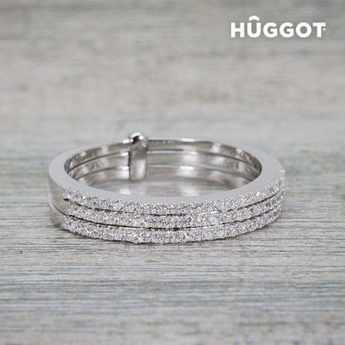 Load image into Gallery viewer, Hûggot Three 925 Sterling Silver Ring with Zircons-5
