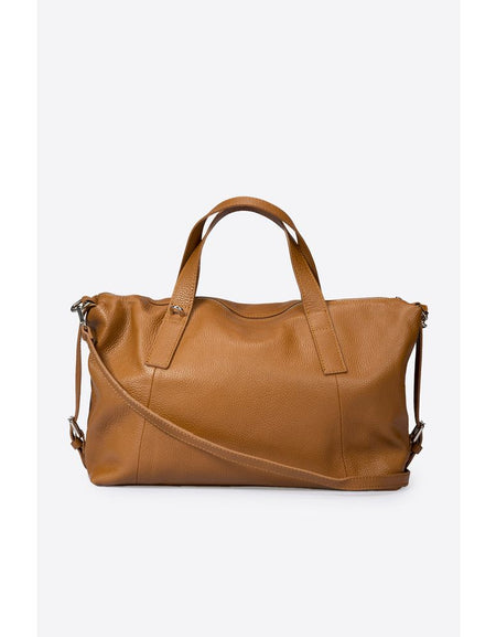 BLACKE-COGNAC Opulent Designer Handbag