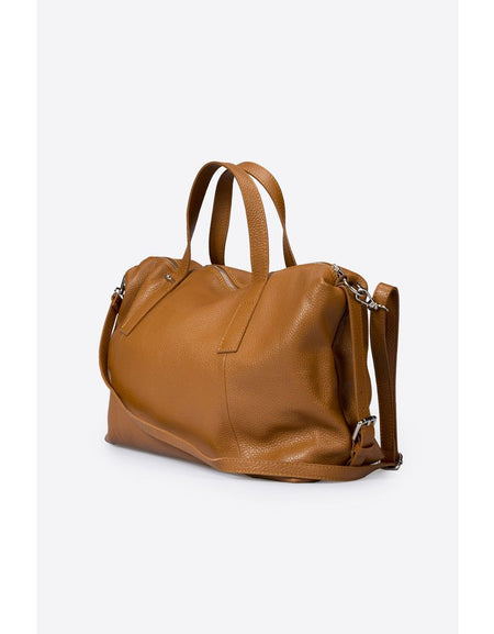 BLACKE-COGNAC Opulent Designer Handbag