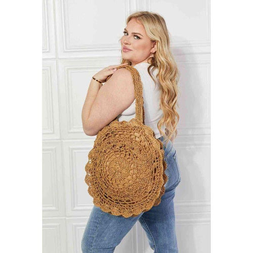 Load image into Gallery viewer, Justin Taylor Brunch Time Straw Rattan Handbag
