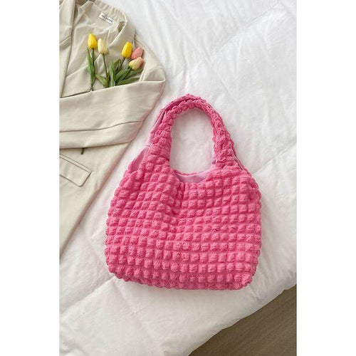 Load image into Gallery viewer, Designer Ruched Polyester Large Handbag
