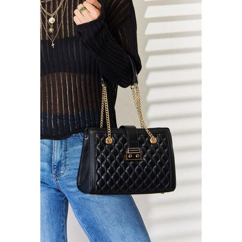 Load image into Gallery viewer, David Jones Quilted PU Leather Handbag
