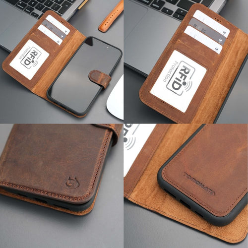 Load image into Gallery viewer, Casper Leather iPhone 15 Plus Wallet Case | MagSafe-17
