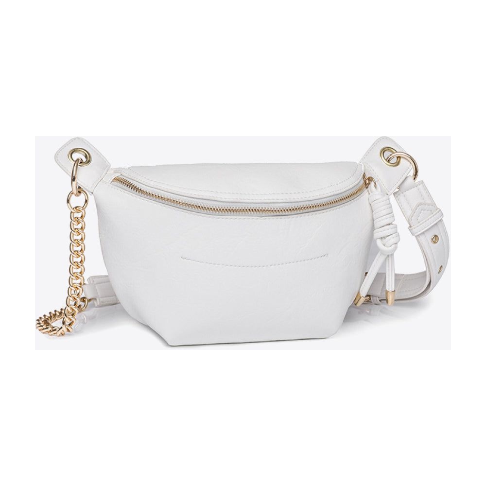 Leather Chain Strap Crossbody Bag