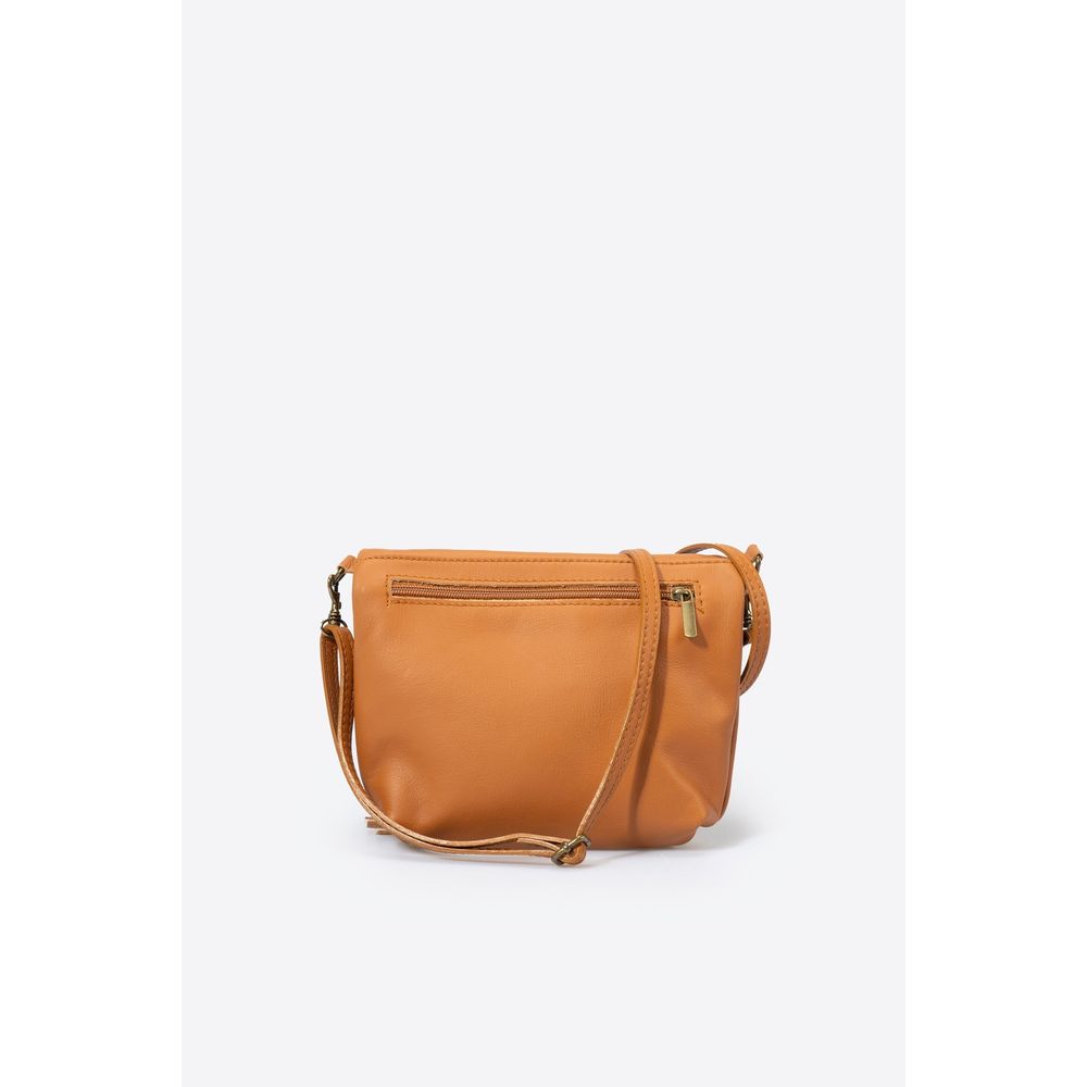 AGATA METAL GUN: Elegant Full Grain Calfskin Leather Shoulder Bag