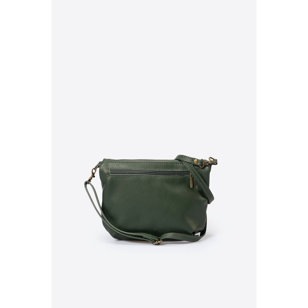 AGATA METAL GUN: Elegant Full Grain Calfskin Leather Shoulder Bag