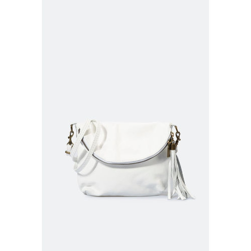 Load image into Gallery viewer, AGATA WHITE: Exquisite Full Grain Calfskin Leather Shoulder Bag
