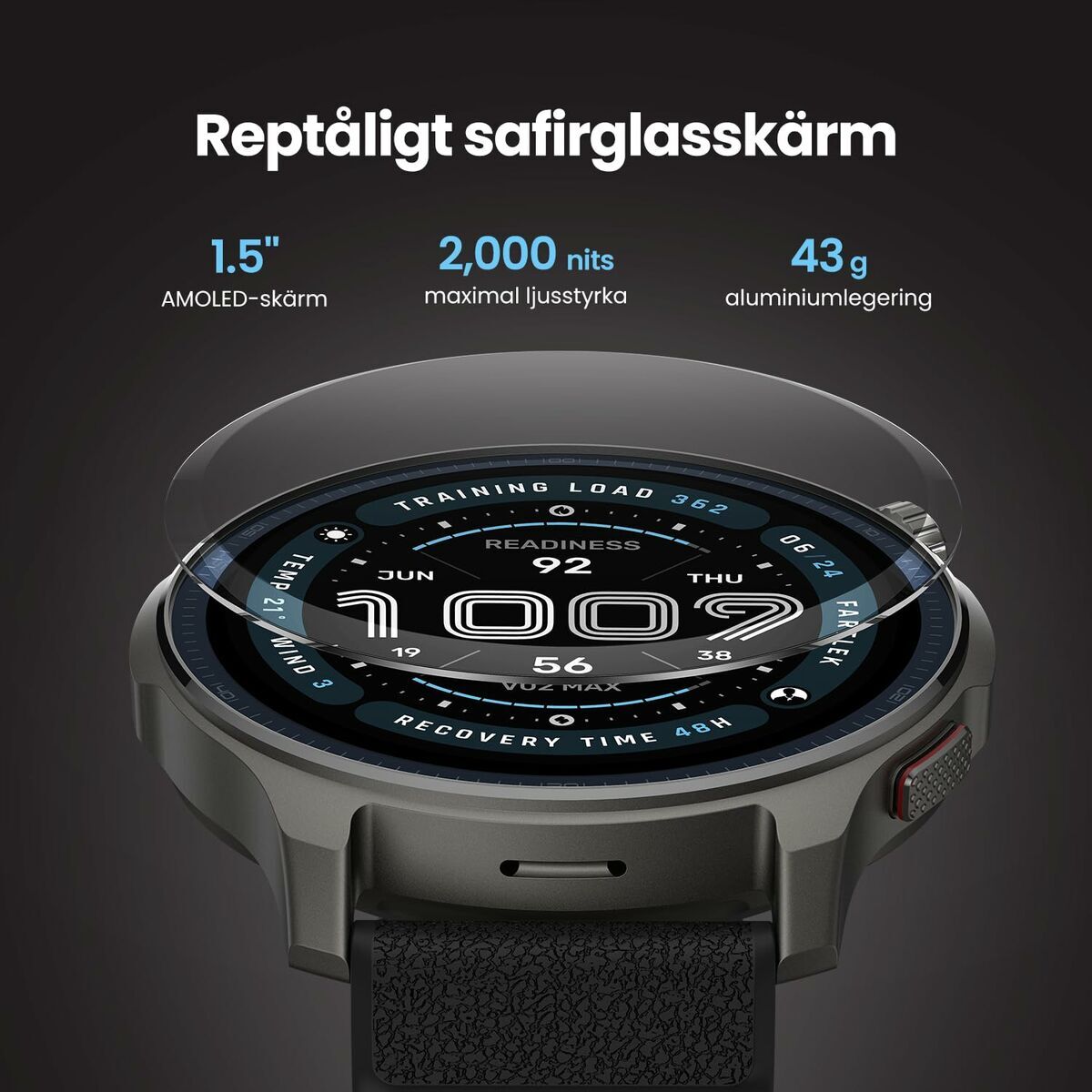Smartwatch Amazfit Balance 2 Black Grey 1,5"-3